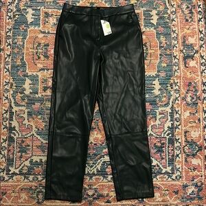 Women’s Green Leather Pants